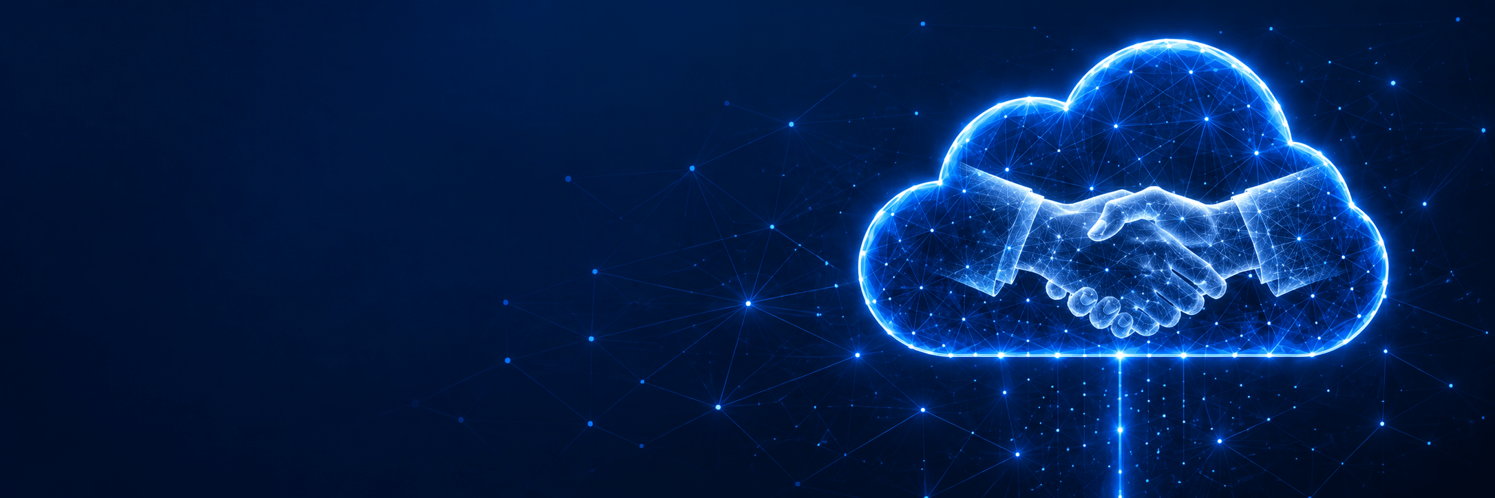 Cloud containing a handshake