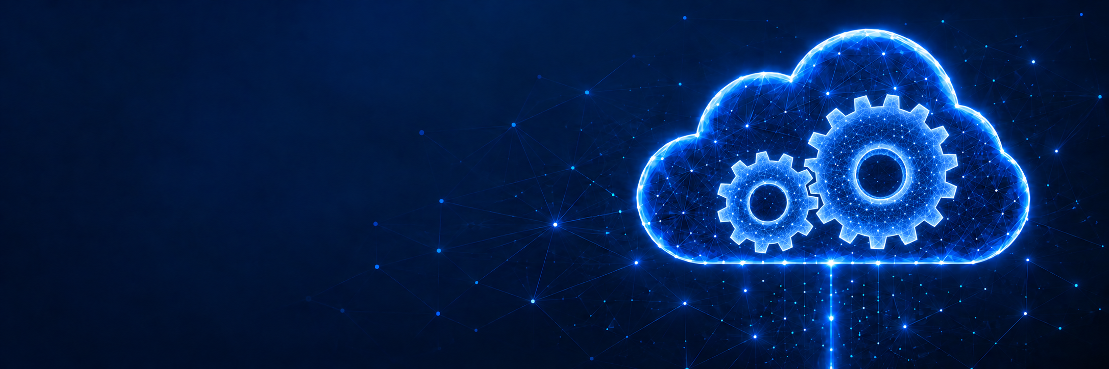 Cloud containing two meshing gears